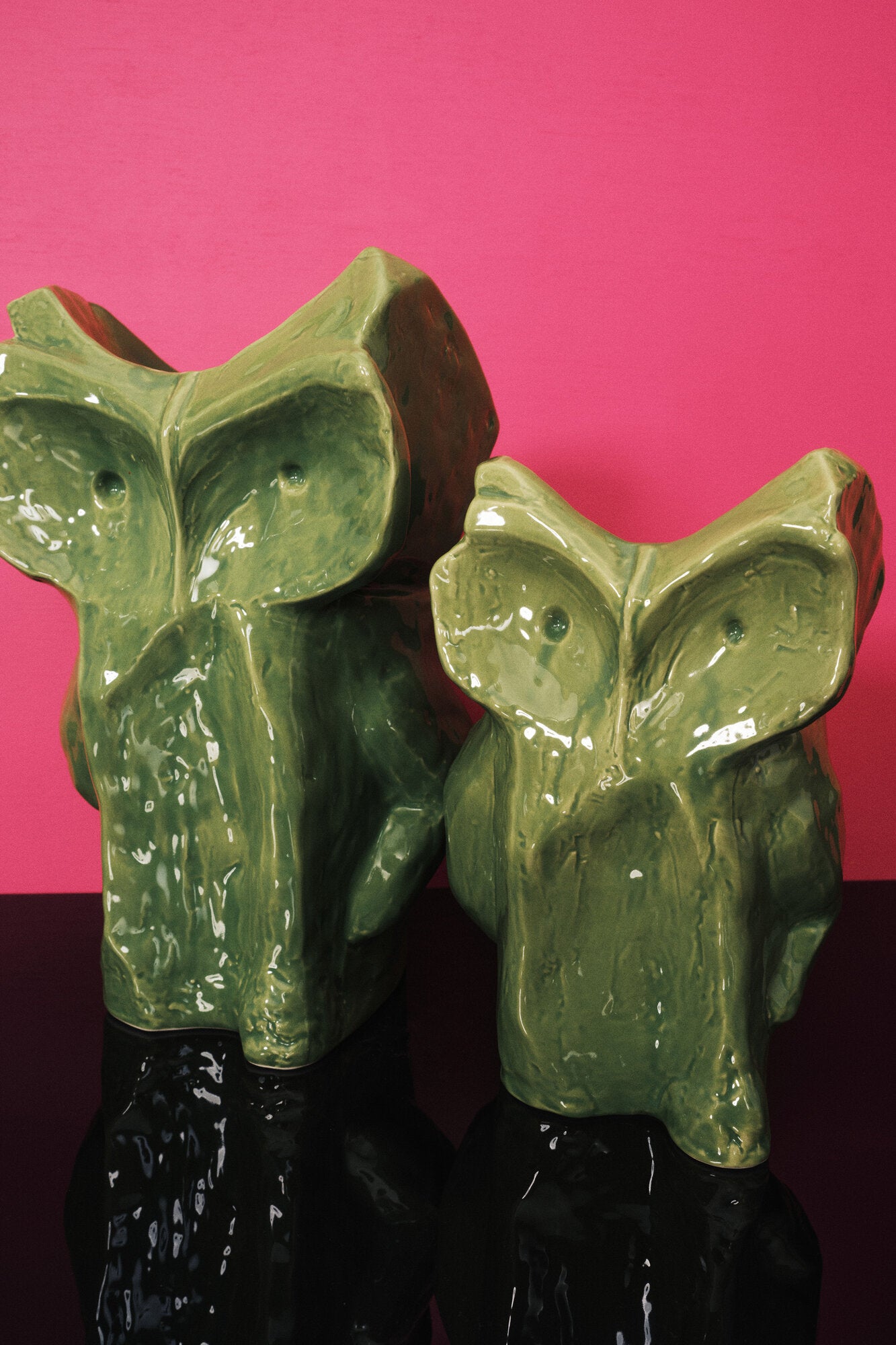 x Marni ugle vase, S - Green after midnight